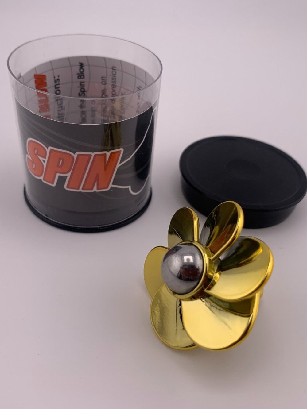 Spin Blow Flower Spinner Magic Trick Toy Curiosity Box Gold Flower Hand Silver